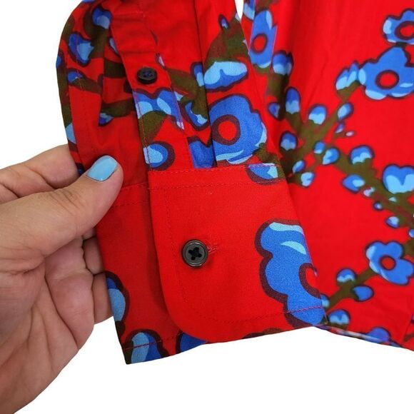 J.Crew Collection Classic-fit Button Down Shirt in Lattice Floral Size 0 - Picture 7 of 11